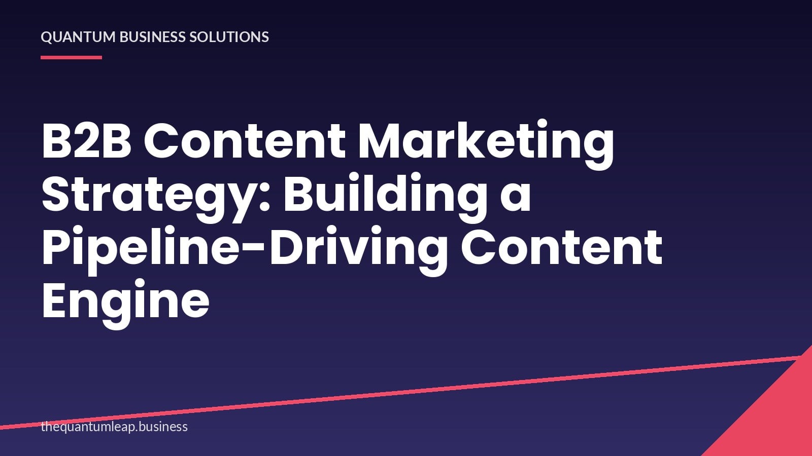 B2B Content Marketing Strategy: Building a Pipeline-Driving Content Engine